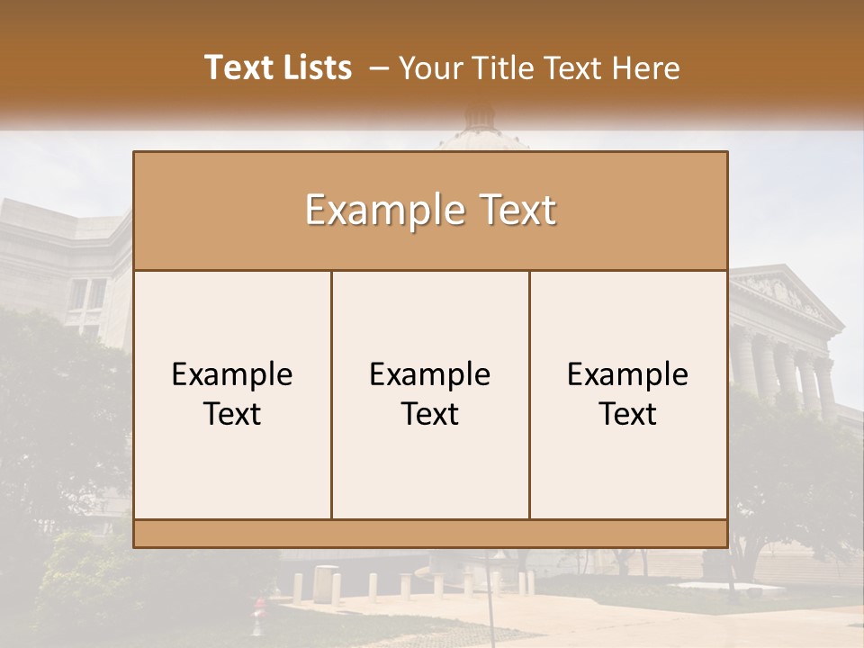 A Large Building With A Flag Flying In Front Of It PowerPoint Template