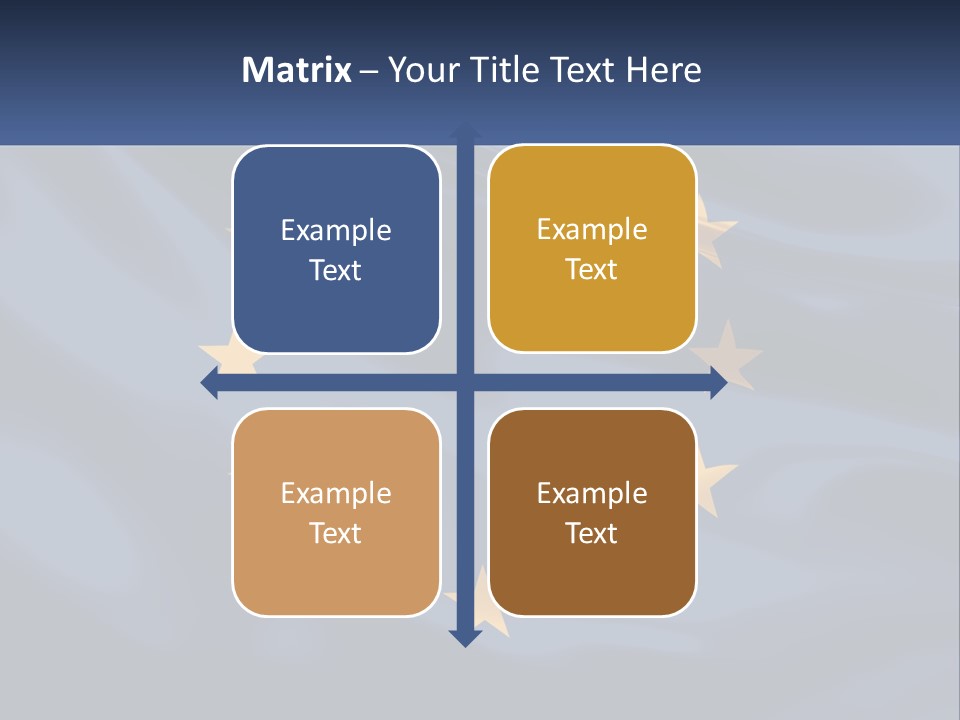 A Blue And Yellow Flag With Stars On It PowerPoint Template