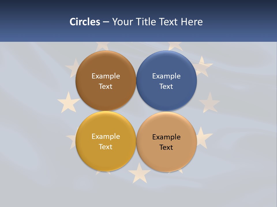 A Blue And Yellow Flag With Stars On It PowerPoint Template