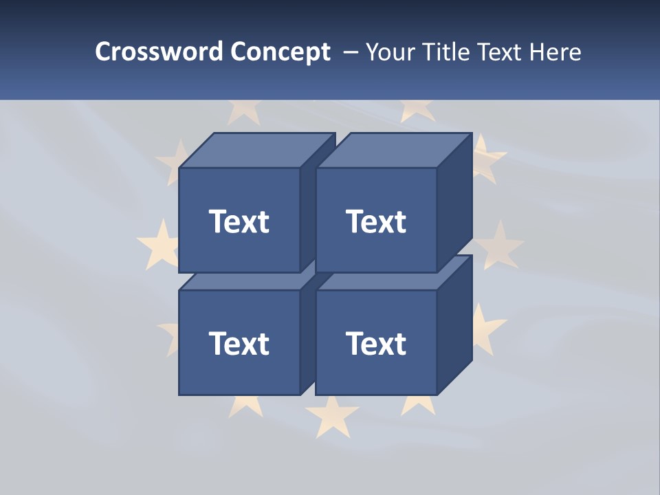 A Blue And Yellow Flag With Stars On It PowerPoint Template