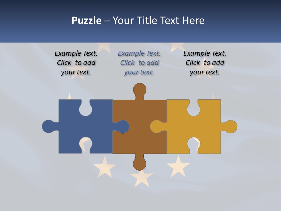 A Blue And Yellow Flag With Stars On It PowerPoint Template