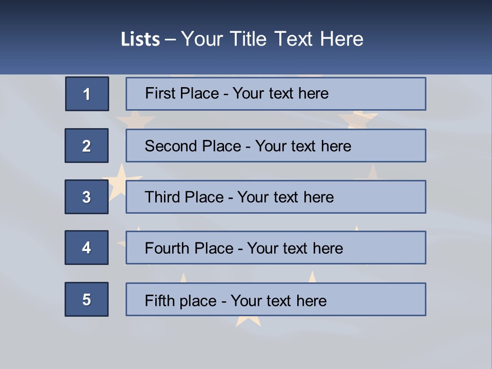 A Blue And Yellow Flag With Stars On It PowerPoint Template