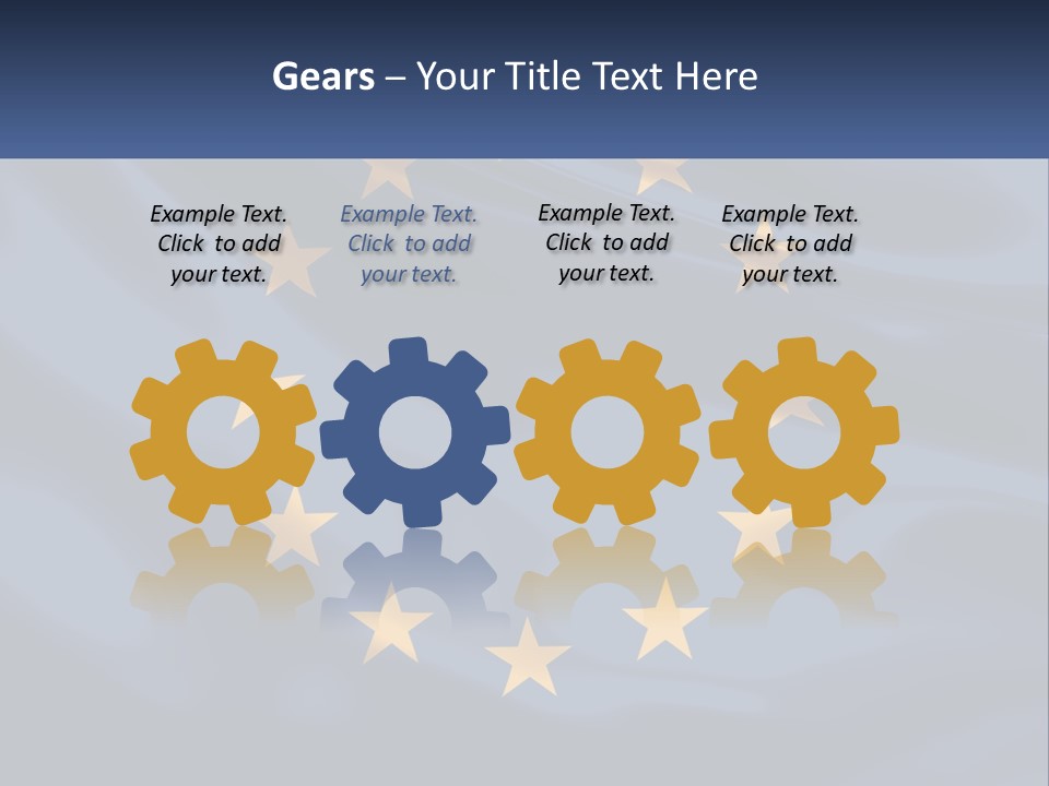 A Blue And Yellow Flag With Stars On It PowerPoint Template