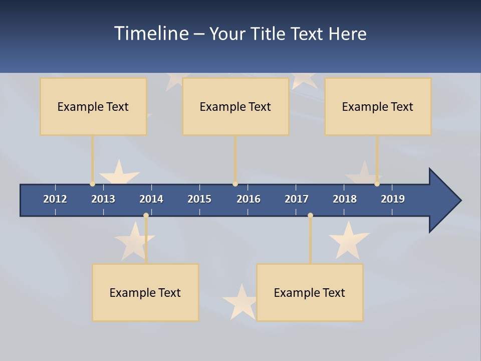 A Blue And Yellow Flag With Stars On It PowerPoint Template