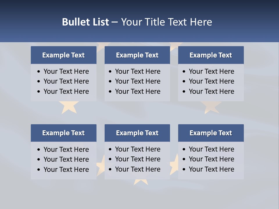 A Blue And Yellow Flag With Stars On It PowerPoint Template