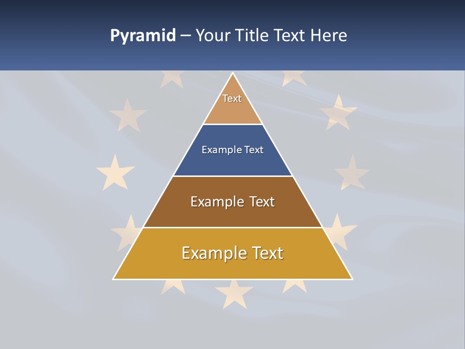 A Blue And Yellow Flag With Stars On It PowerPoint Template