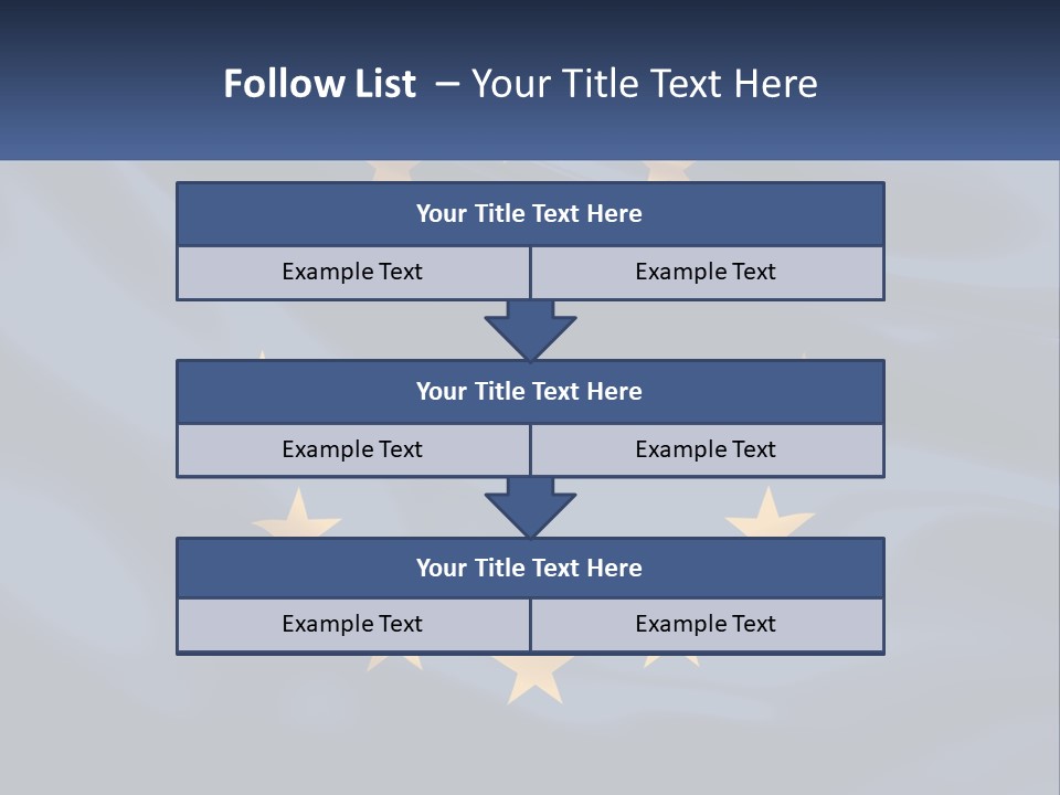 A Blue And Yellow Flag With Stars On It PowerPoint Template
