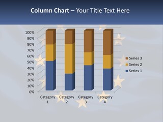 A Blue And Yellow Flag With Stars On It PowerPoint Template