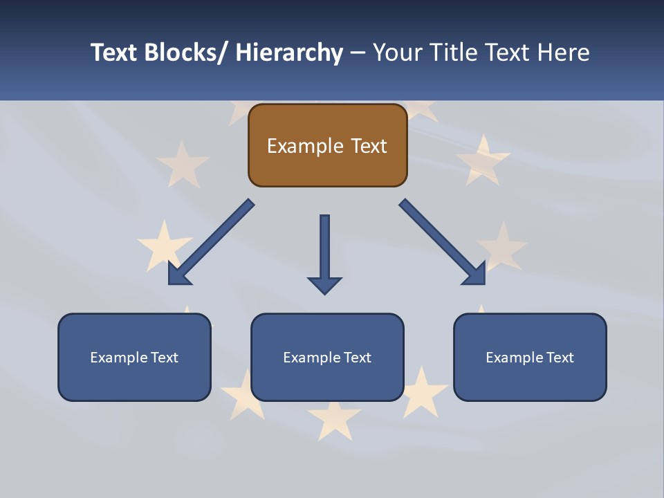 A Blue And Yellow Flag With Stars On It PowerPoint Template