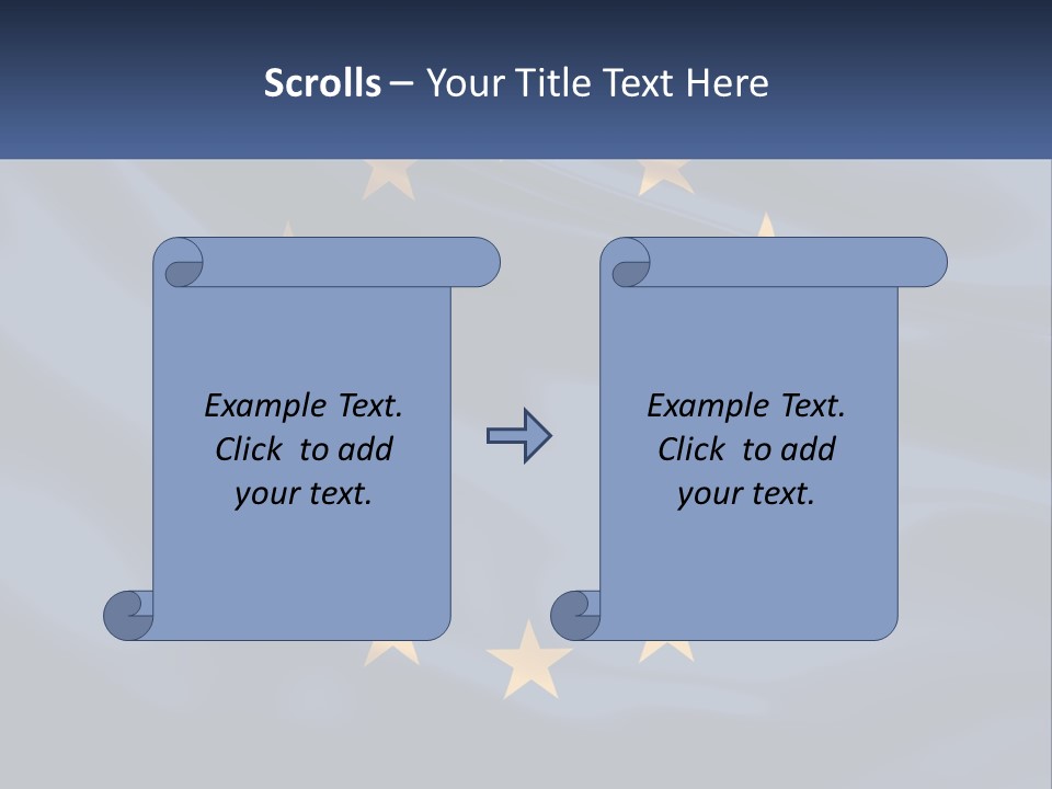 A Blue And Yellow Flag With Stars On It PowerPoint Template