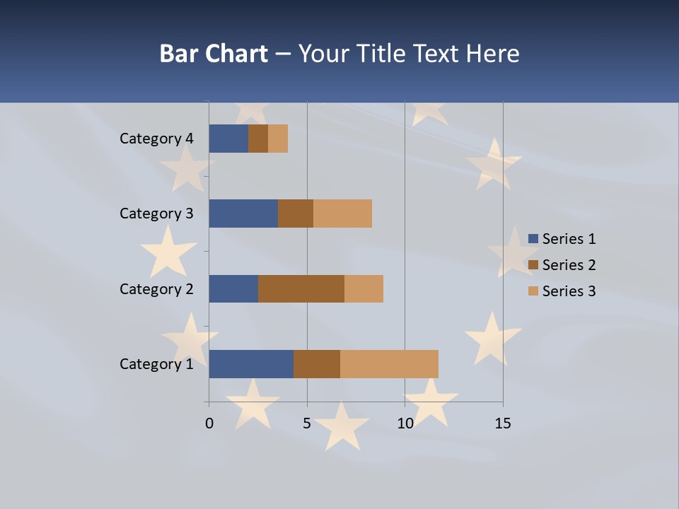 A Blue And Yellow Flag With Stars On It PowerPoint Template