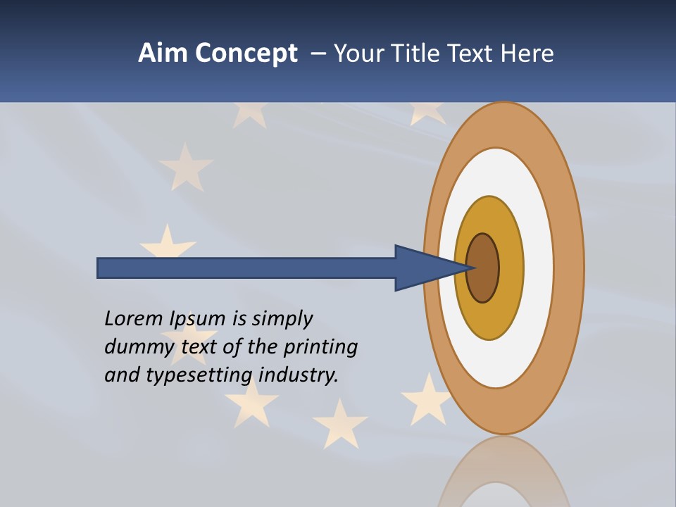 A Blue And Yellow Flag With Stars On It PowerPoint Template