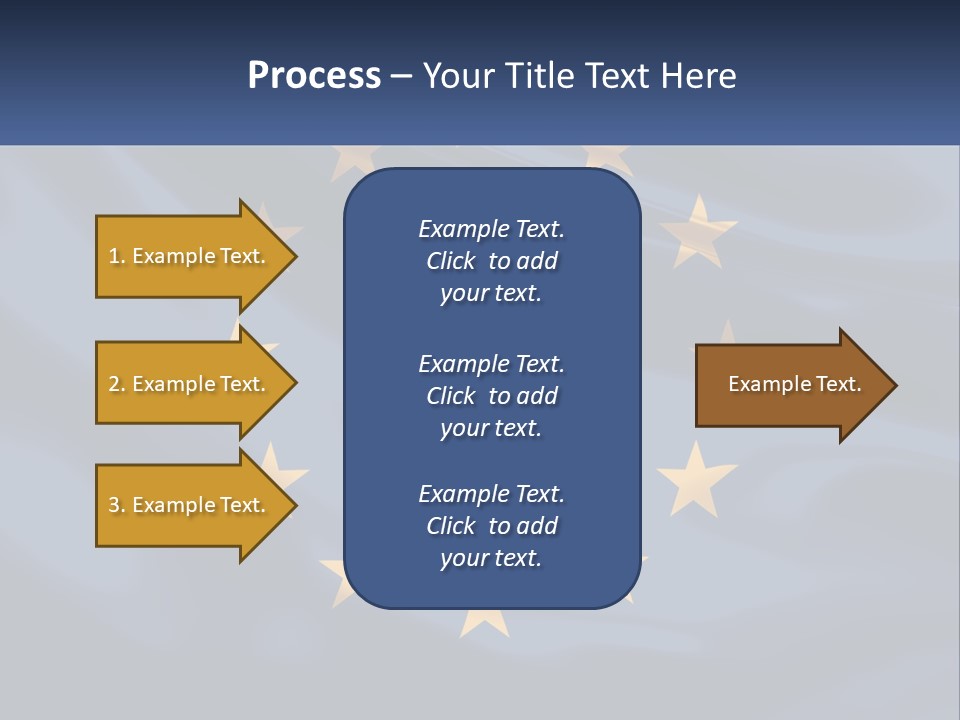 A Blue And Yellow Flag With Stars On It PowerPoint Template