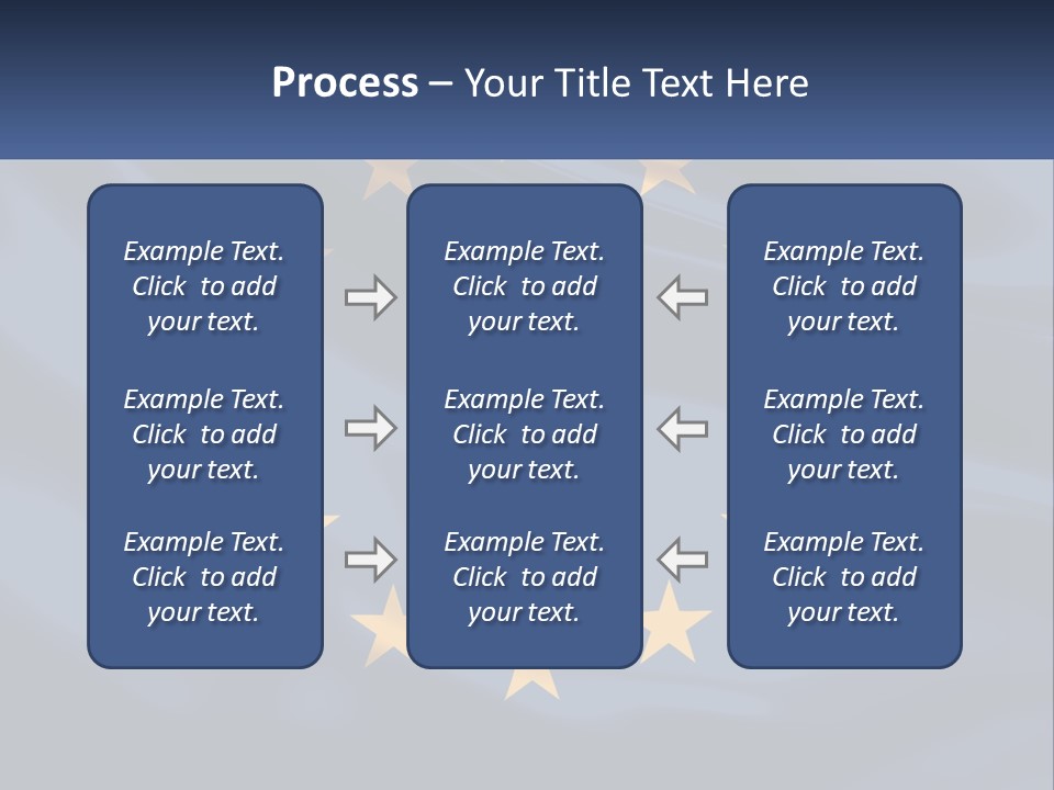 A Blue And Yellow Flag With Stars On It PowerPoint Template