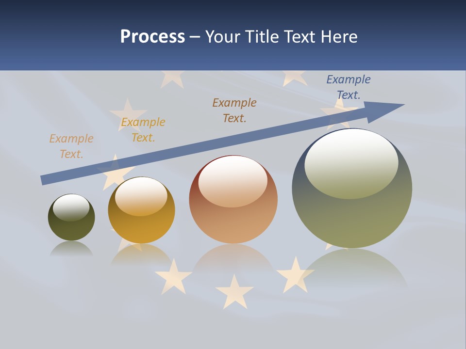 A Blue And Yellow Flag With Stars On It PowerPoint Template