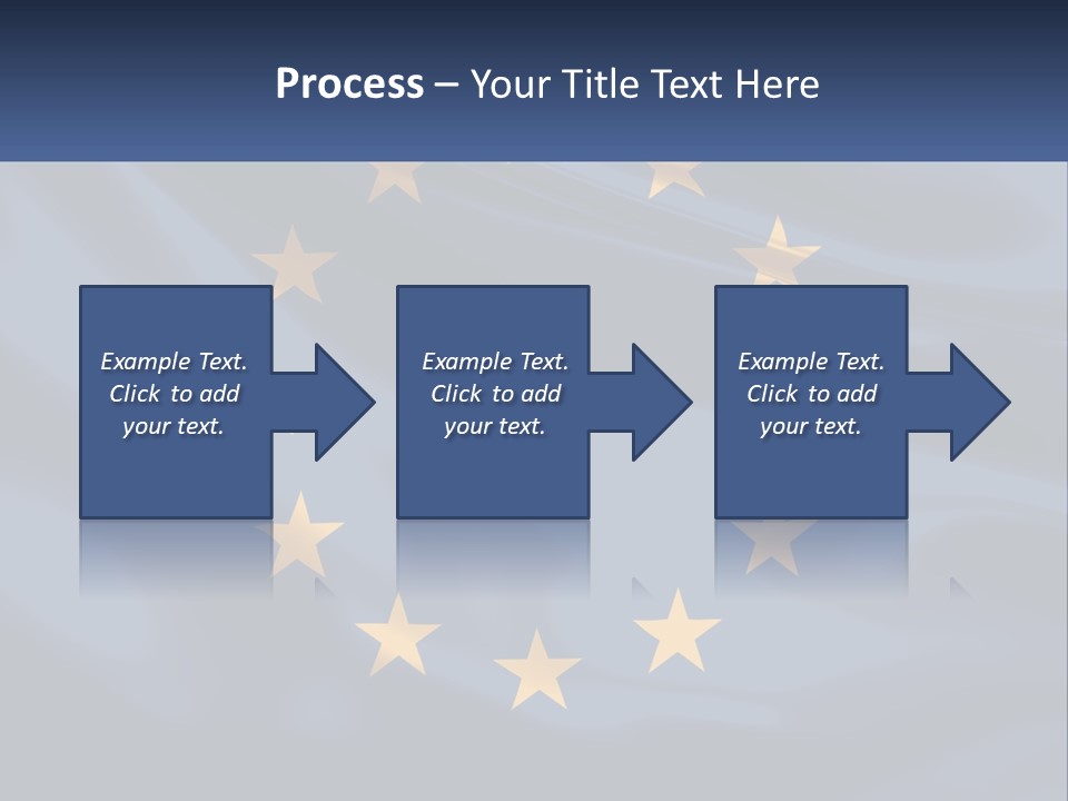 A Blue And Yellow Flag With Stars On It PowerPoint Template