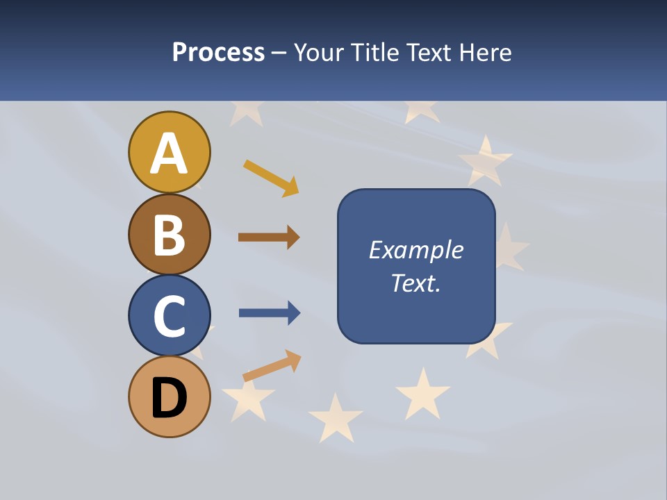 A Blue And Yellow Flag With Stars On It PowerPoint Template