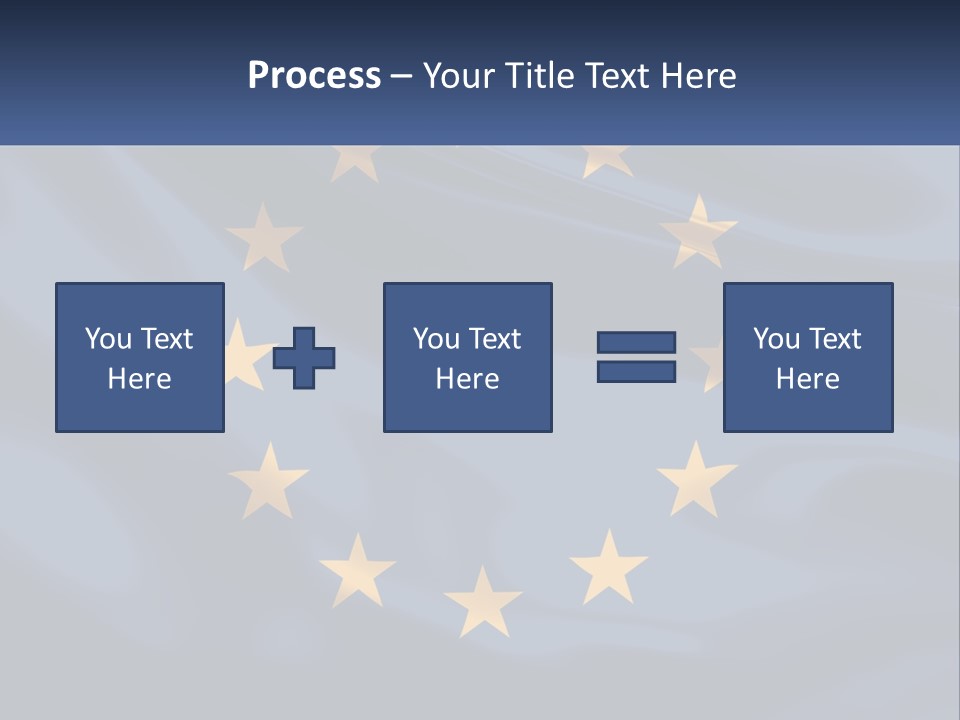 A Blue And Yellow Flag With Stars On It PowerPoint Template