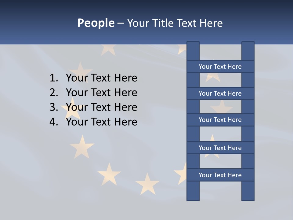 A Blue And Yellow Flag With Stars On It PowerPoint Template