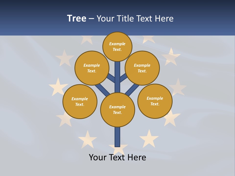 A Blue And Yellow Flag With Stars On It PowerPoint Template