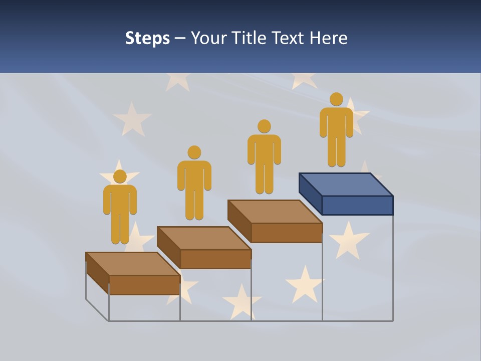 A Blue And Yellow Flag With Stars On It PowerPoint Template