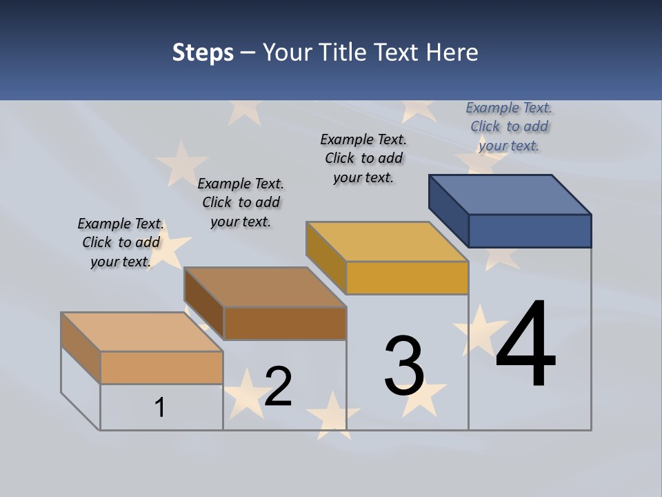 A Blue And Yellow Flag With Stars On It PowerPoint Template