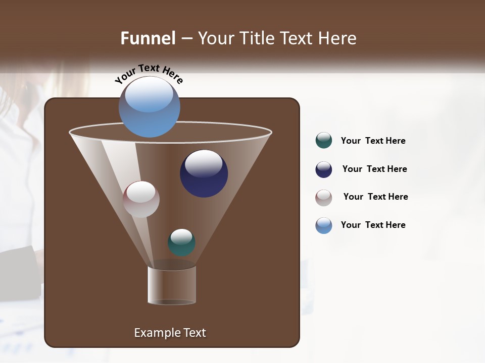A Woman Sitting At A Table Using A Tablet Computer PowerPoint Template