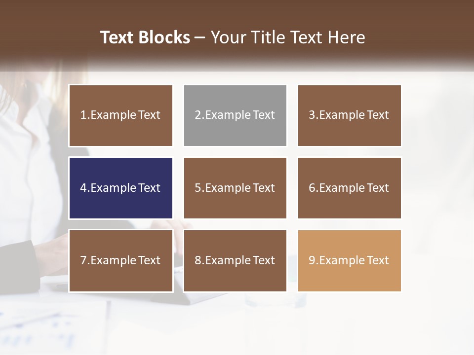 A Woman Sitting At A Table Using A Tablet Computer PowerPoint Template