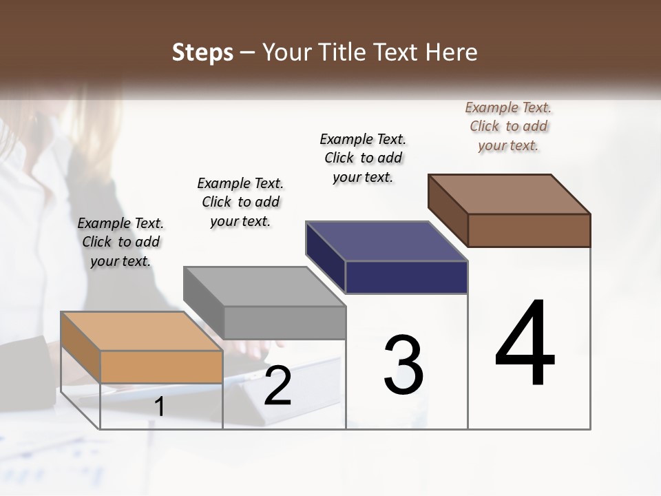 A Woman Sitting At A Table Using A Tablet Computer PowerPoint Template