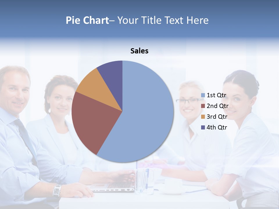 A Group Of Business People Sitting At A Table PowerPoint Template