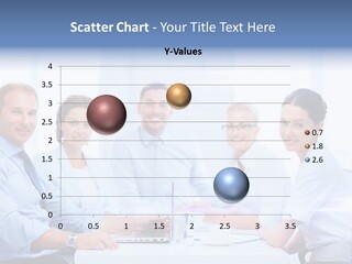 A Group Of Business People Sitting At A Table PowerPoint Template