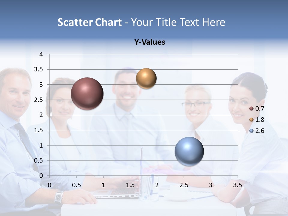 A Group Of Business People Sitting At A Table PowerPoint Template