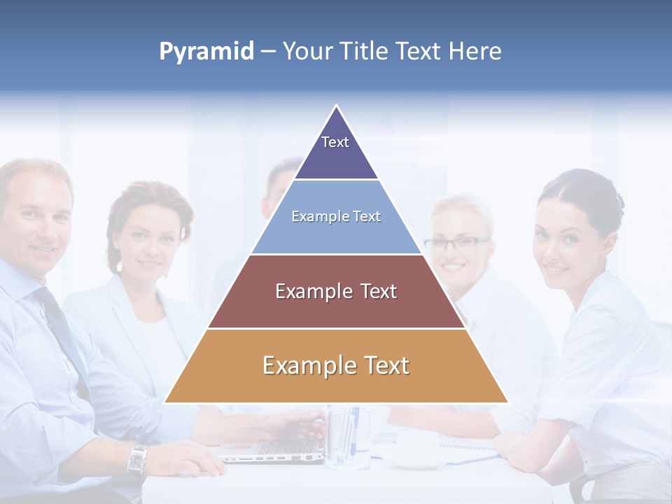 A Group Of Business People Sitting At A Table PowerPoint Template