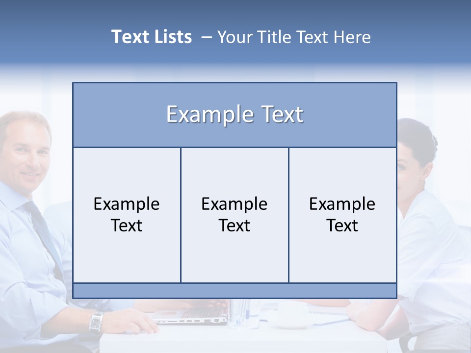 A Group Of Business People Sitting At A Table PowerPoint Template