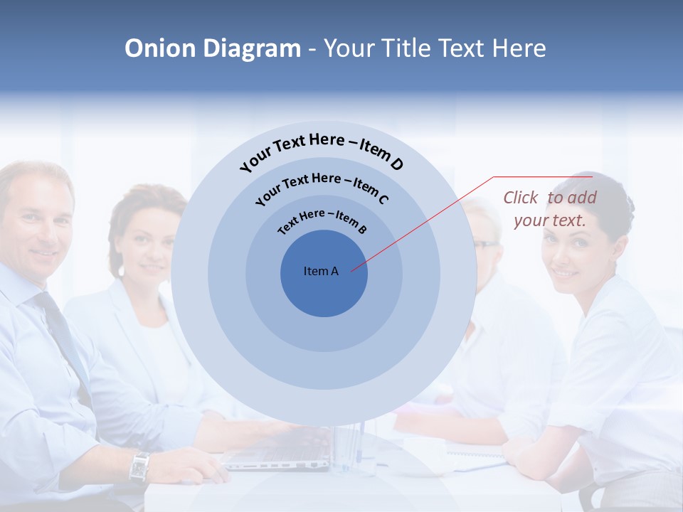 A Group Of Business People Sitting At A Table PowerPoint Template