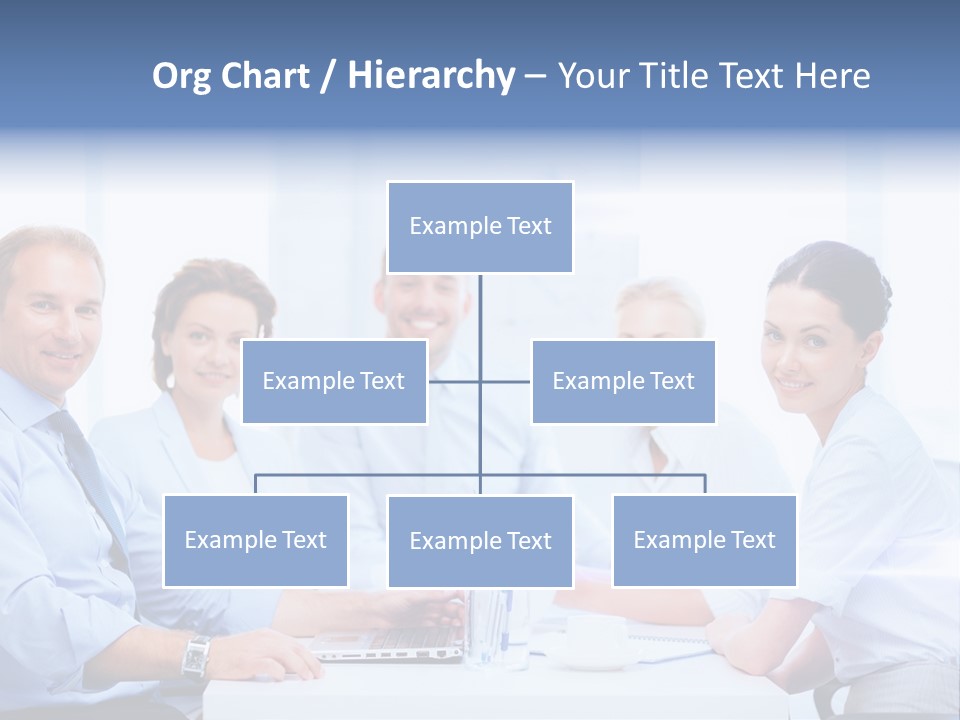 A Group Of Business People Sitting At A Table PowerPoint Template