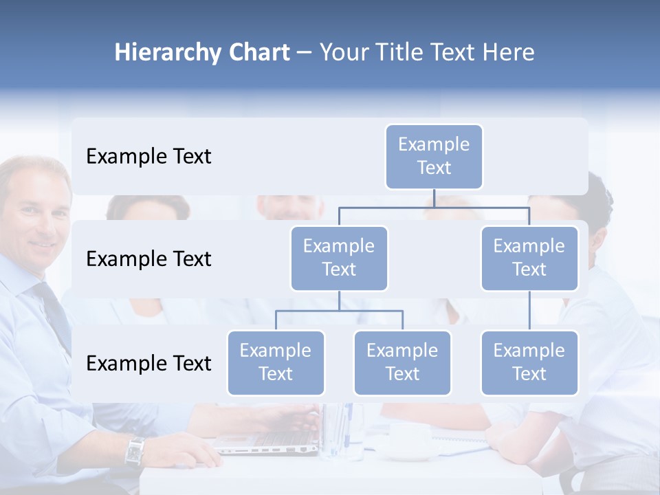 A Group Of Business People Sitting At A Table PowerPoint Template