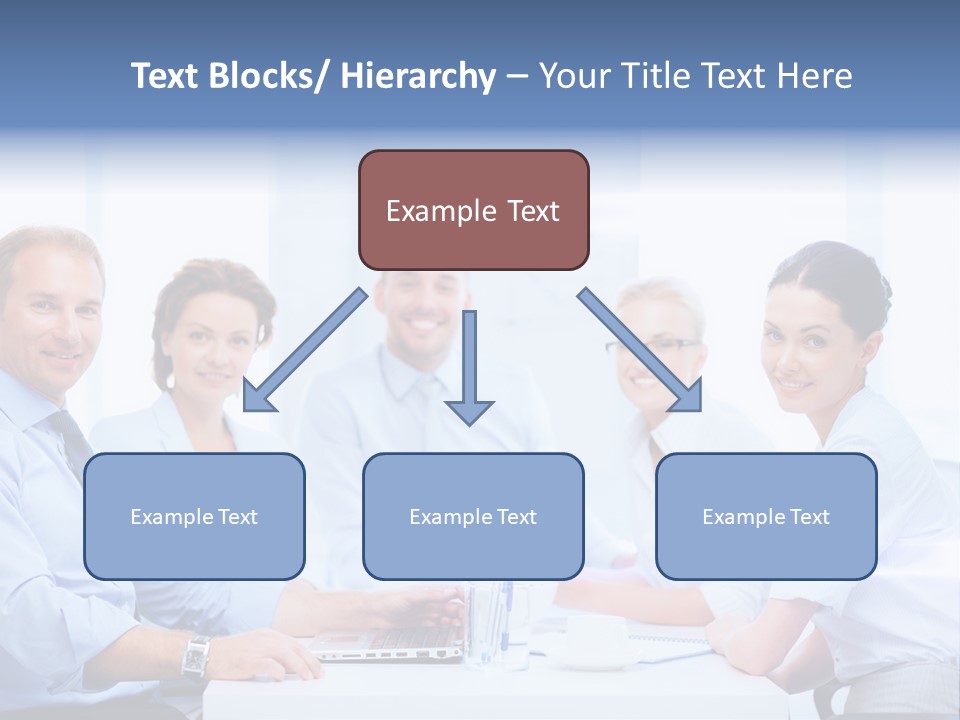 A Group Of Business People Sitting At A Table PowerPoint Template