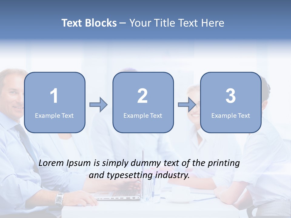 A Group Of Business People Sitting At A Table PowerPoint Template