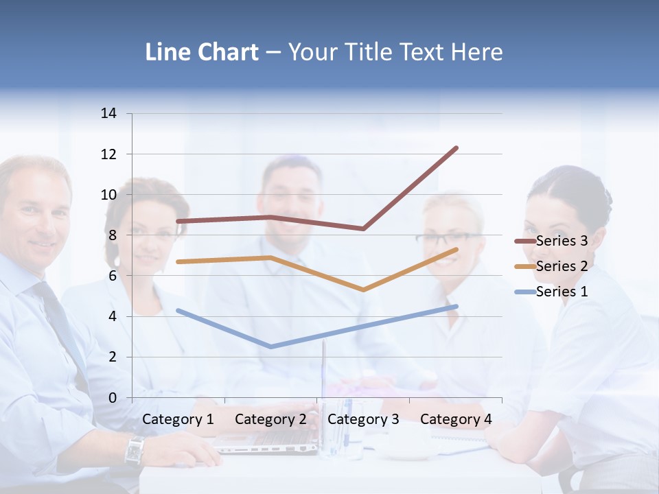 A Group Of Business People Sitting At A Table PowerPoint Template