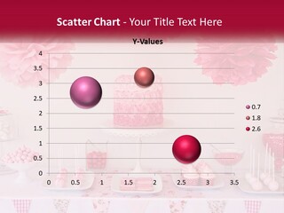 A Table Topped With A Cake Covered In Pink Flowers PowerPoint Template