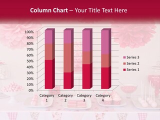 A Table Topped With A Cake Covered In Pink Flowers PowerPoint Template
