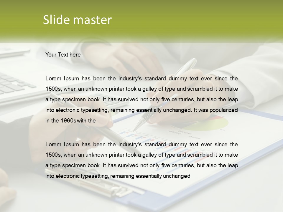 A Group Of People Sitting At A Table With Laptops PowerPoint Template