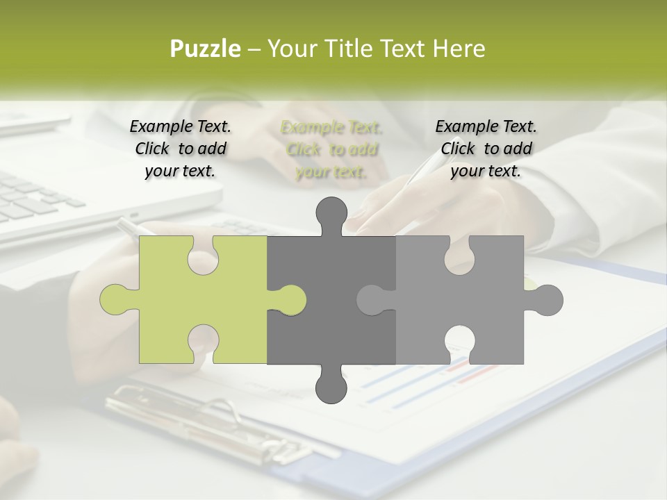 A Group Of People Sitting At A Table With Laptops PowerPoint Template