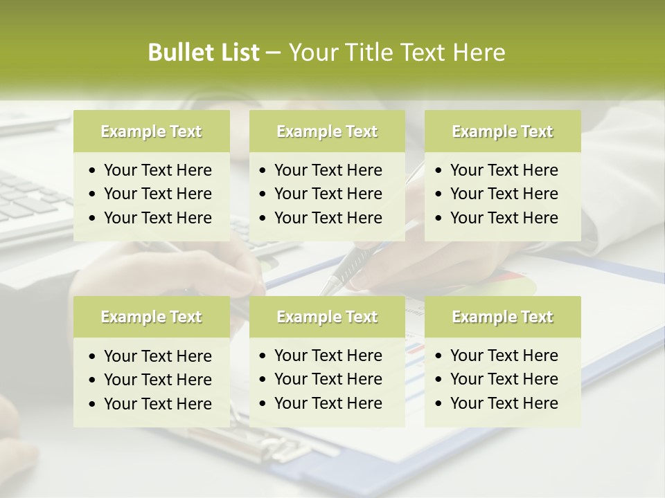 A Group Of People Sitting At A Table With Laptops PowerPoint Template