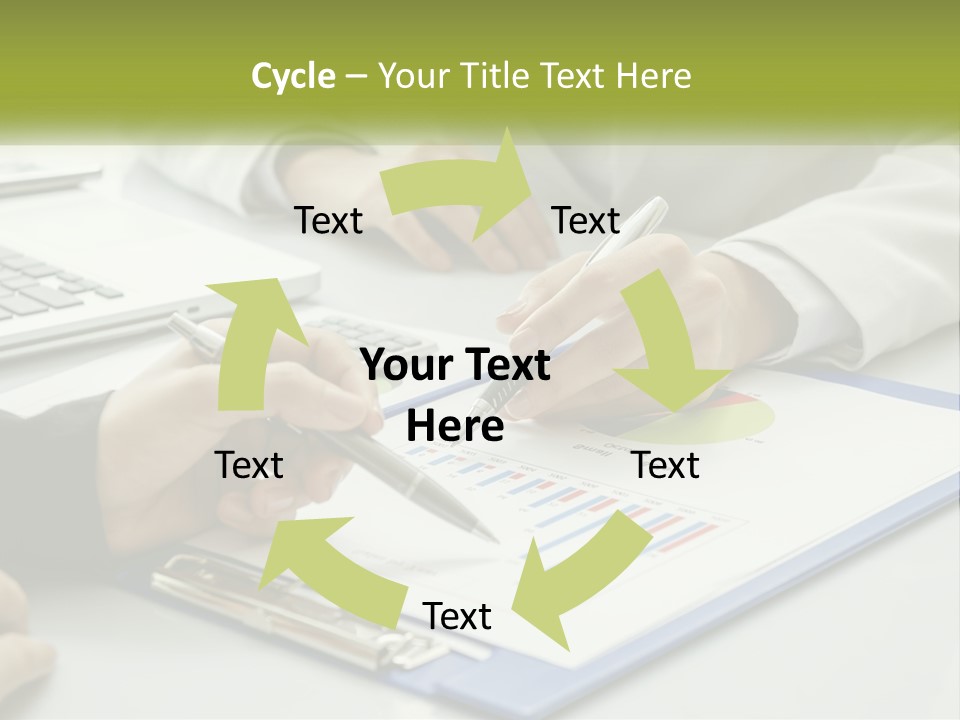 A Group Of People Sitting At A Table With Laptops PowerPoint Template