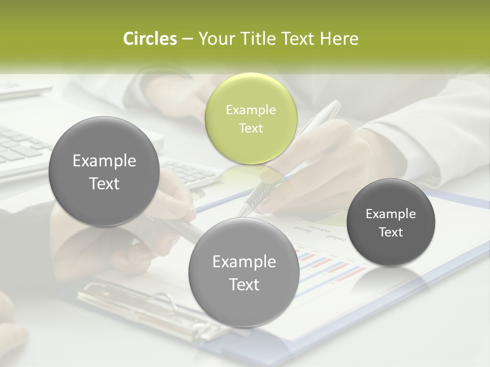 A Group Of People Sitting At A Table With Laptops PowerPoint Template