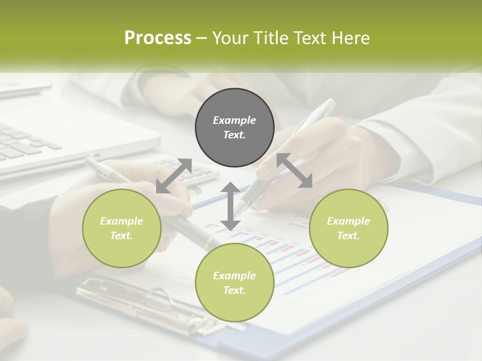 A Group Of People Sitting At A Table With Laptops PowerPoint Template