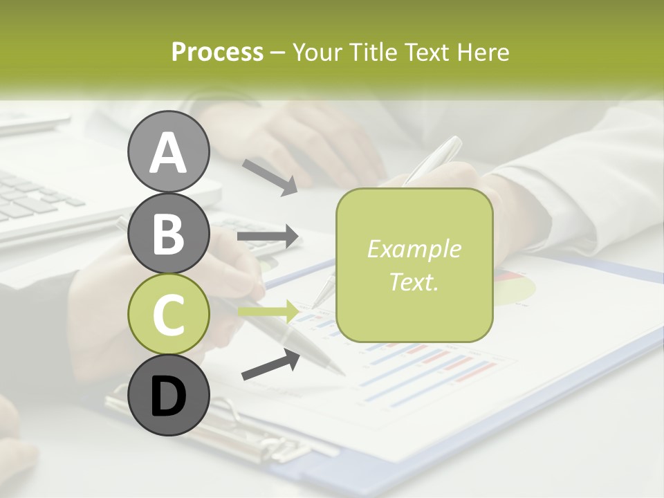 A Group Of People Sitting At A Table With Laptops PowerPoint Template