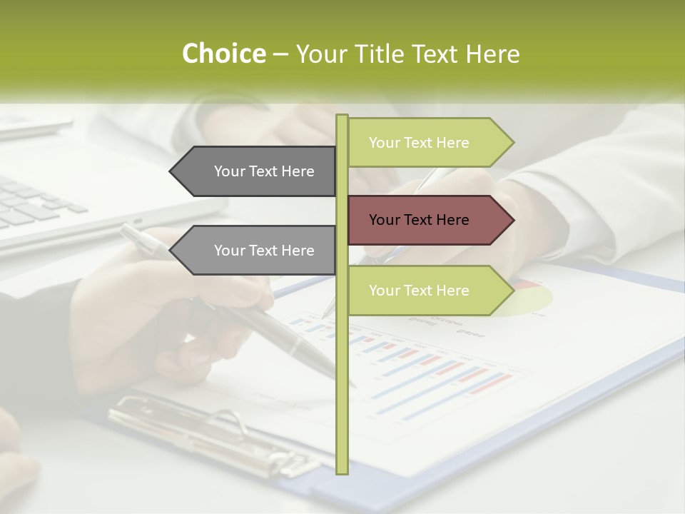 A Group Of People Sitting At A Table With Laptops PowerPoint Template